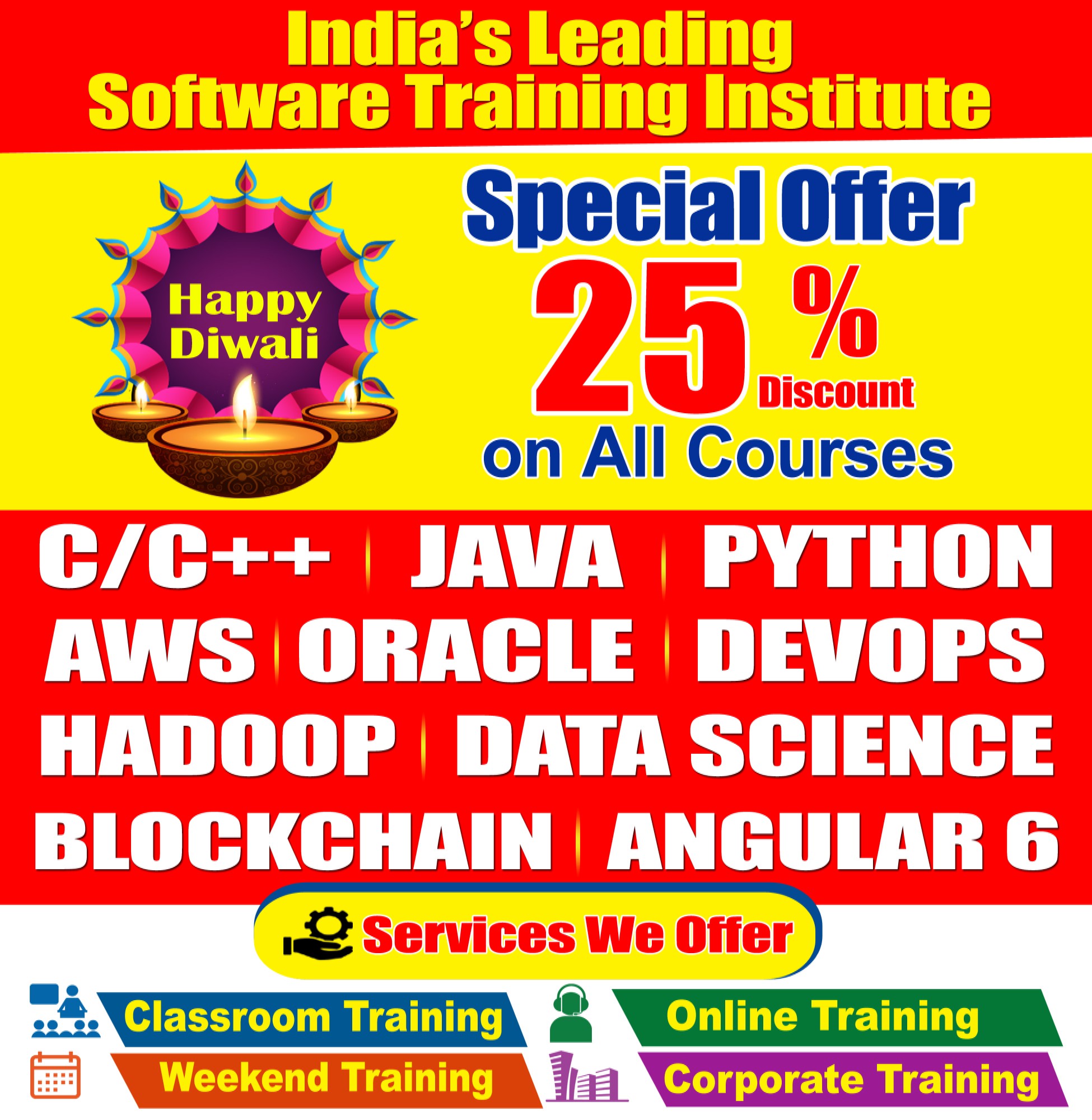 25 % offer for all course
